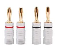 WANGCL Lot de 4 fiches bananes de 4 mm pour amplificateur et récepteur HiFi