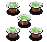 WANGCL Lot de 5 fils de cuivre de 0,1 mm, 15 m pour transformateurs, moteurs, haut-parleurs, électroaimants, Fils Électriques