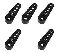 WANGCL Lot de 5 klaxons servo 25T en aluminium pour voiture télécommandée 1/10 RC Crawler Monster Trucks compatibles avec servo FUTABA MG995 MG996R - Noir