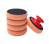 WANGCL Lot de 5 tampons applicateurs de cire orange avec poignée pour polissage et nettoyage de voiture