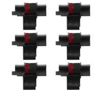 WANGCL Lot de 6 rouleaux encreurs pour Casio IR40T noir et rouge bicolore pour CP13 / MP-12D / MP-120DH pour calculatrice Sharp EL-1750V EL-1801V