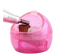 WANGCL Mini perceuse à Ongles tête de Nettoyage Foret Portable Double Brosse de Nettoyage boîte de Nettoyage de la poussière Outil de Polissage avec Brosse en métal et Brosse en Plastique