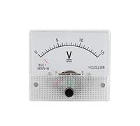 WANGCL Mini voltmètre analogique de courant, ampèremètre analogique professionnel, durable, tension de 2,5 mm, voltmètre analogique CC 85 courant analogique C1 (DC 0-15 V)