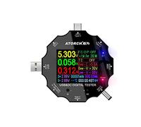 WANGCL Multimètre LCD Digital USB Compteur Testeur Tension Courant Résistance Capacité Détecteur Supporte QC3.0/QC4.0/PD Support Bluetooth 8 Types d'interface