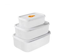 WANGCL Récipient alimentaire en plastique de 3 tailles avec plaque de drainage amovible et couvercle, empilable et portable, pour conserver les fruits, les légumes, la viande et plus encore