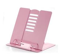 WANGCL Support de livre de cuisine en métal, Porte Livre Accessoire Livre, léger et portable, réglable, pour livres de recettes, documents, tablette, livre de musique (rose)
