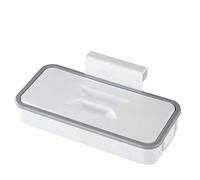 WANGCL Support de sac poubelle portable blanc à suspendre avec couvercle pour sacs poubelle de cuisine sans perforation