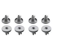 WANGCL Zanusi Lot de 8 roulettes pour panier supérieur de lave-vaisselle Gris