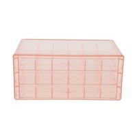 Wangcmcol Boîte à Bijoux à 3 Niveaux et 72 Compartiments en Acrylique Transparent antioxydant, idéale pour Boucles d'oreilles et Colliers. (Rose)