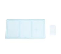 Wangcmcol Cadre Photo 3 ouvertures, affichage PC transparent 3 pouces 4x3, avec support, Triple cadre Photo pour décoration de bureau Photo instantanée (Bleue)