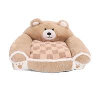 Wangcmcol Canapé-lit pour Animaux de Compagnie, matériau en Coton Peluche, Conception d'accoudoirs surélevés, Utilisation Toutes Saisons, Adorable décoration d'intérieur, pour (L)