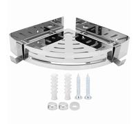 Wangcmcol Étagère d'angle en Acier Inoxydable 304, Organisateur de Douche, Support Mural, Accessoires de Salle de Bain et de Douche pour Toilettes, dortoir, Cuisine