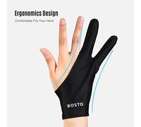 Wangcmcol Gants de Dessin, pour Artiste, de boîte à lumière, de Tablette Graphique, Conception à Deux Doigts, Taille Libre, Compatible avec BOSTO