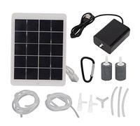 Wangcmcol Interface de sortie de pompe à oxygène solaire 3W5V, aérateur d'oxygène solaire Portable pour voyage Camping cyclisme