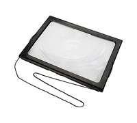Wangcmcol Loupe pliable ultra-mince A4 pleine page avec grossissement 3x et 4 LED pour la lecture