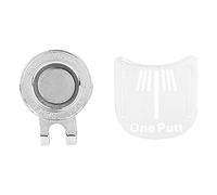 Wangcmcol Marqueur de balle magnétique miniature One Putt en métal durable, accessoire pour casquette de golfeur, à clipser sur la visière. (Rayure argentée 2)