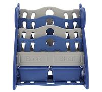 Wangcmcol Organisateur de bibliothèque pour bébé, grande possibilité de rangement pour livres d'enfants, avec coussinets antidérapants, multifonction, pour jouets et livres d'images, bleu