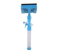 Wangcmcol Outil de nettoyage de verre, matériau durable de qualité supérieure, brosse à gratter intégrée, buse réglable, protection des mains à bords lisses, léger pour une (Bleue)
