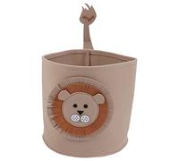 Wangcmcol Panier à Linge en Coton Épais Animal de Dessin Animé Jouets Enfants Déchets Ménagers Vêtements Sales Seau de Rangement 30x27cm (Lion)