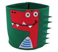 Wangcmcol Panier à Linge en Coton Épais Animal de Dessin Animé Jouets Enfants Déchets Ménagers Vêtements Sales Seau de Rangement 30x27cm (Motif Dinosaure)