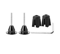 Wangcmcol pour embouts de poignée de guidon de vélo, alliage d'aluminium, antirouille, installation facile, anti-poussière, remplacement décoratif (Noir)