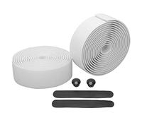 Wangcmcol Ruban de guidon de vélo, pour vélos de course, absorbant les chocs, en PU, couche intérieure en EVA, léger, adhésif inclus, installation facile, kit complet avec (Blanche)