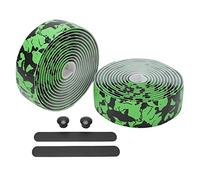 Wangcmcol Ruban de guidon, en PU, couche intérieure en EVA, durable, absorption des chocs, prise en main confortable, installation facile, pour la plupart des vélos de route (Vert foncé)