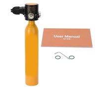 Wangcmcol S307 0.5L Bouteille d'oxygène de plongée réservoir d'air de plongée respirateur de plongée avec jauge équipement respiratoire de plongée en apnée (Orange)