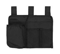 Wangcmcol Sac de Rangement de Chevet, Rail de lit en Nylon Suspendu, Pochette de Rangement pour dortoirs universitaires, hôpitaux, lit de bébé Noir