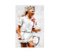 WANGCYJS Steffi Graf Poster sur toile de tennis pour décoration de chambre à coucher, bureau, chambre, cadeau, sans cadre 60 x 90 cm