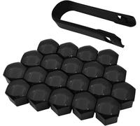 WANGDAFA 20 Pièces Caches Écrous de Roue Voiture pour Mitsubishi Space Star 2015-2019, Bouchons Boulons Jantes Couvercles Vis Pneus Extérieur Accessoires Auto,Black-21mm