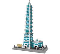 WANGE Modèle d'Architecture d'Assemblage avec des Blocs. Casse-Ciel Taipei 101 de Taïwan.