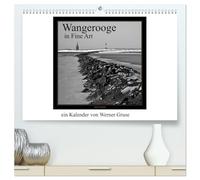 Wangerooge in Fine Art (hochwertiger Premium Wandkalender 2026 DIN A2 quer), Kunstdruck in Hochglanz: Wangerooge in Schwarzweiß (Fine Art)