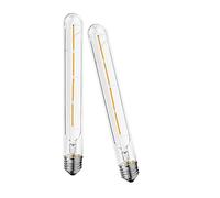 WANGFEI T30 Ampoule à Filament LED E27 4W 225mm Ampoule Tubulaire Edison Non Dimmable En Verre Clair,2700K Blanc Chaud 400LM Lampe D'éclairage Classique Antique Nostalgique 2 Paquets