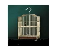 WANGHAI-666 Cage Oiseaux Cage à Oiseaux carrée en métal, Cage à Perroquet, Cage décorative dorée à Un Niveau avec Crochets for perroquets et canaris. Universelle Cage