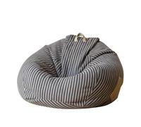 WANGHAI-666 Canapés Pouf à Motif rayé avec Poche latérale for Salon, Chambre Coucher et Balcon(Blue,Grand)
