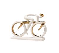 WANGHAI-666 Décoration de vélo de Sport créative, Statue décorative d'intérieur en céramique, 20 x 5,5 x 15 cm, Noir/Blanc Décor de Statue(Blanc)