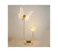 WANGHAI-666 Lampe de Chevet Lampe de Chevet Papillon Moderne et élégante, intensité Variable, Multicolore, for Salon, Chambre à Coucher, 3 Voies(Gold)