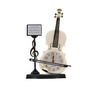 WANGHAI-666 Reveil Cloche Réveil Violon Réveil Apparence Unique Réveil innovant for la Maison Salon Décoration de Bureau Horlogue de Chevet(Blanc)