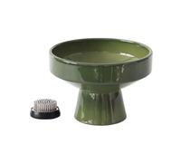 WANGHAI-666 Soucoupes pour Plantes Soucoupe décorative à Pieds Hauts for compositions Florales avec Porte-Aiguilles en Acier Inoxydable(Green)