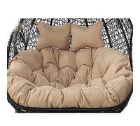 wanghaiyanBD Chaise longue balançoire suspendue double avec coussin moelleux et profond, coussin d'extérieur 2 places avec attaches, entièrement rembourré pour le confort