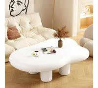 wanghaiyanBD Table basse moderne en forme de nuage, table d'appoint ronde irrégulière avec 4 pieds, joli design de dessin animé, construction en bois épais pour salon et chambre à coucher