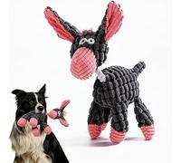 WANGHONGGOGO Jouet pour Chien en Forme d'âne Doux, Jouet interactif en Peluche pour Chien, Jouet couineur Robuste, adapté aux Chiens de Petite et Moyenne Taille, Jouet à mâcher en os (Pink)