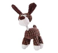 WANGHONGGOGO Jouet pour Chien en Forme d'âne Doux, Jouet interactif en Peluche pour Chien, Jouet couineur Robuste, adapté aux Chiens de Petite et Moyenne Taille, Jouet à mâcher en os (Brown)