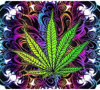wanghuiminwje broderie diamant kit complet Diy 5D Diamant Peinture Kits Canna euille Marijuana Herbe Mauvaises Herbes Narcotique Peinture Arts Artisanat Toile-40x40CM