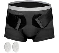 WANGJIANPENGPL Ceinture Hernie Inguinale Homme et Femme, Ceinture pour Hernie Inguinale, Slip Herniaire Homme pour Hernie Inguinale Simple/Double, avec 2 Coussinets de Compression Amovibles(XL)