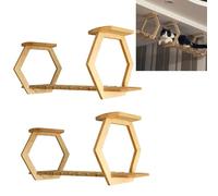 WANGJIANPENGPL Lot de 2 Etagere Murale Chat, Couloir du Ciel, Parcours Mural Chat, Assemblage DIY Freedom
