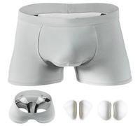 WANGJIANPENGPL Slip Herniaire Homme, Ceinture Hernie Inguinale Homme et Femme pour Simple/Double, Ceinture pour Hernie Inguinale avec 4 Coussinets de Compression Amovibles(M)