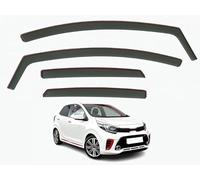 WangjunF Lot de 4 deflecteur Voiture pour KIA PICANTO 5-Door Hatchback 2017 2018 2019 2020 2021 2022 2023 2024,Déflecteurs d'air,Fenêtre Latérale Pare-Pluie Accessoire Voiture