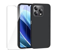Wanglaism Coque Noir TPU Souple pour Cubot A40 + Protection d'Écran Verre Trempé 9H